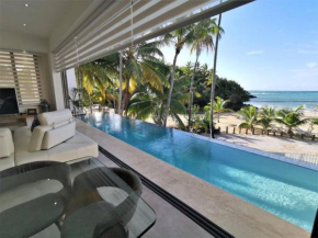 Beach front luxury villa